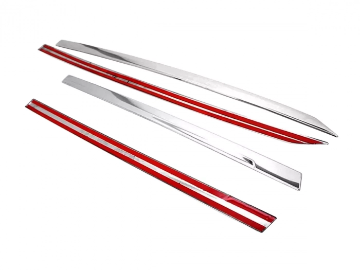 Хром молдинги на двері VW Tiguan II (16-20) короткий - Omsa 3