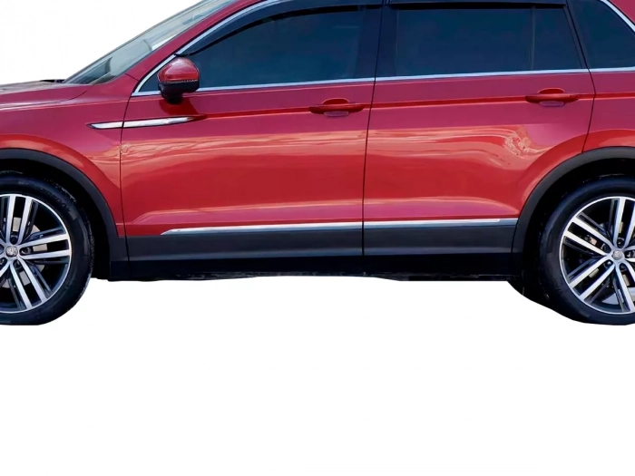 Хром молдинги на двері VW Tiguan II (16-20) короткий - Omsa 5