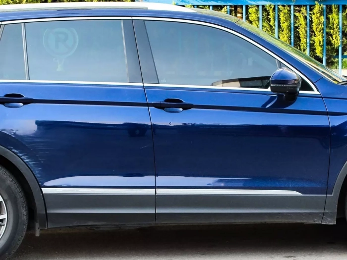 Хром молдинги на двері VW Tiguan II (16-20) короткий - Omsa 7