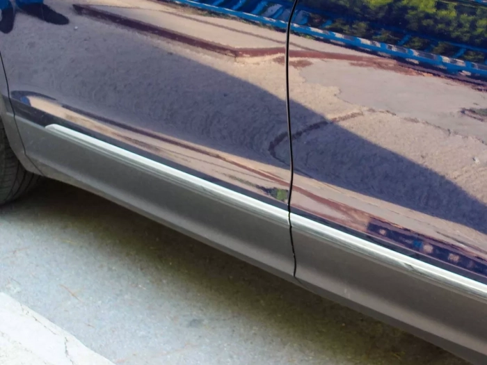 Хром молдинги на двері VW Tiguan II (16-20) короткий - Omsa 8