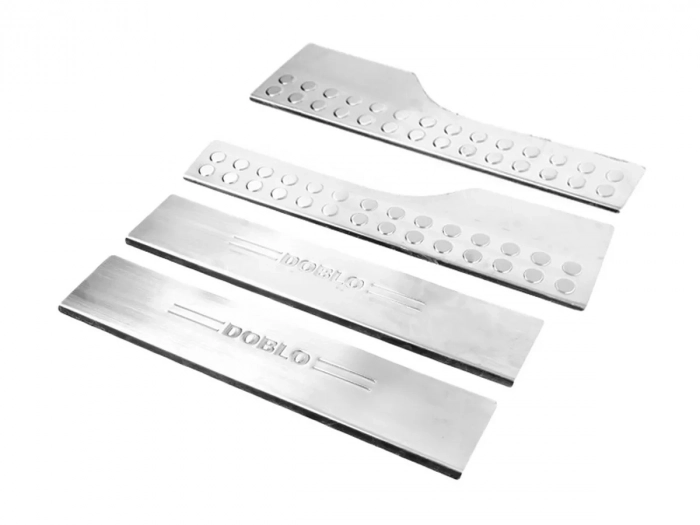 Накладки на внутренние пороги Fiat Doblo II (10-22) - Carmos (4 шт) 2