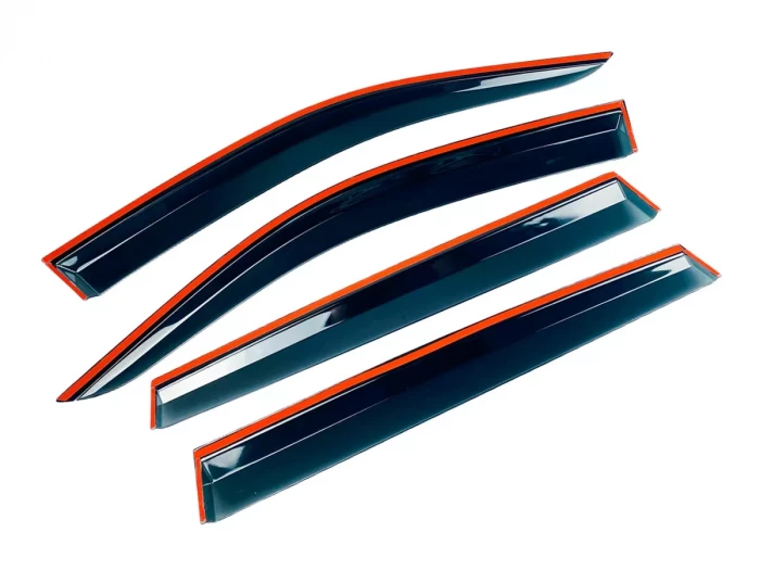 Дефлекторы окон VW Tiguan II (16-23) SWB - Hawk (с хром молдингом) 3