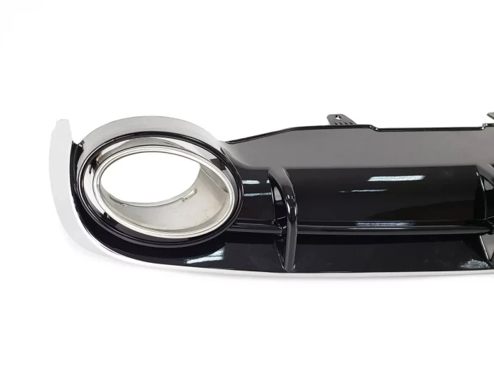 Дифузор заднього бампера Audi A6 C7 (11-14) - RS6 стиль Balck Silver 7