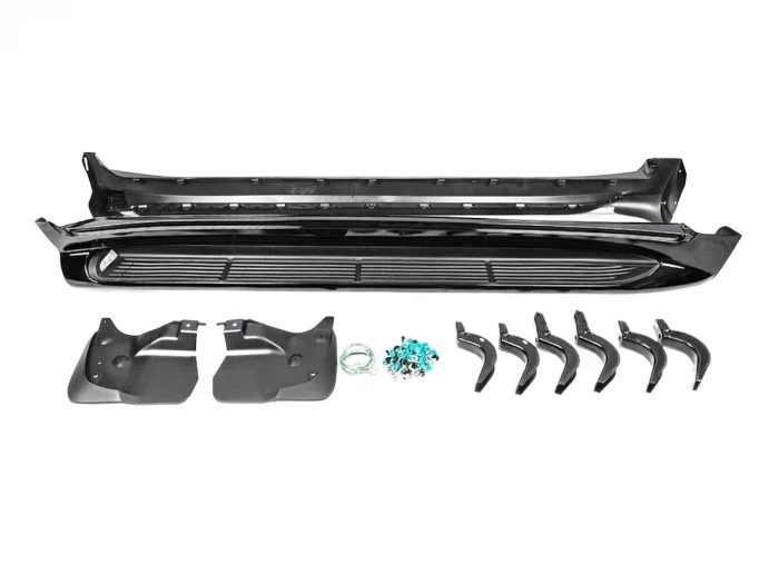 Пороги бічні Toyota LC 200 (07-21) - 2016 стиль (чорні) 4