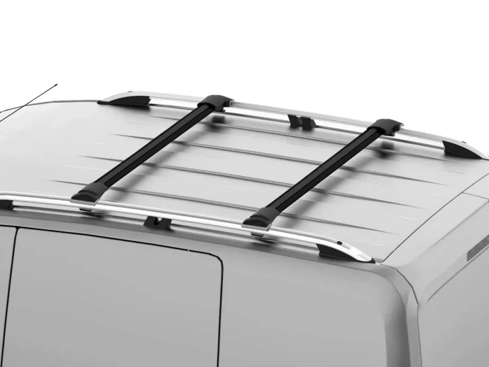 Багажник на звичайні рейлінги - Klasik V40 чорний (137 см) 8
