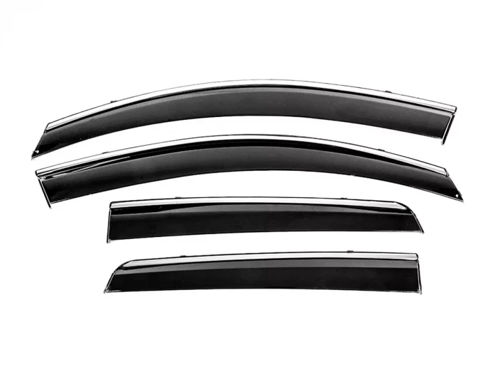 Дефлектори вікон Nissan Qashqai I (J10; 07-13) - Hawk (з хром молдингом) 3
