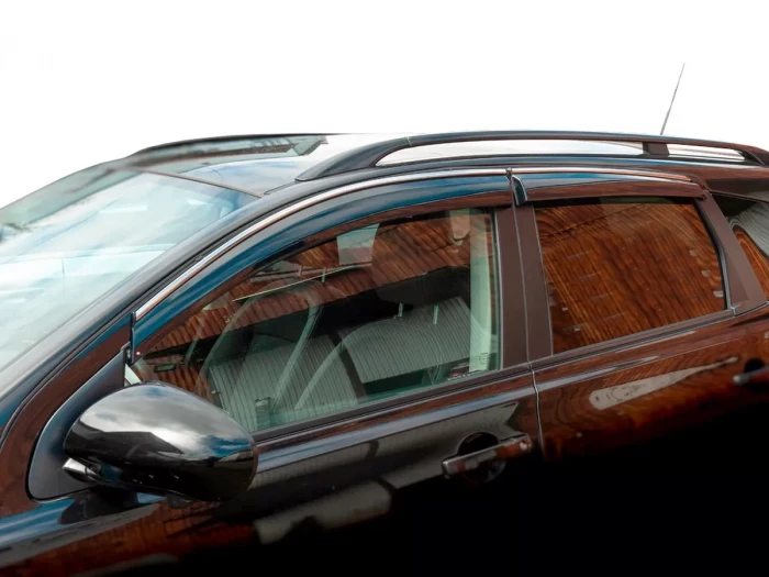 Дефлектори вікон Nissan Qashqai I (J10; 07-13) - Hawk (з хром молдингом) 5