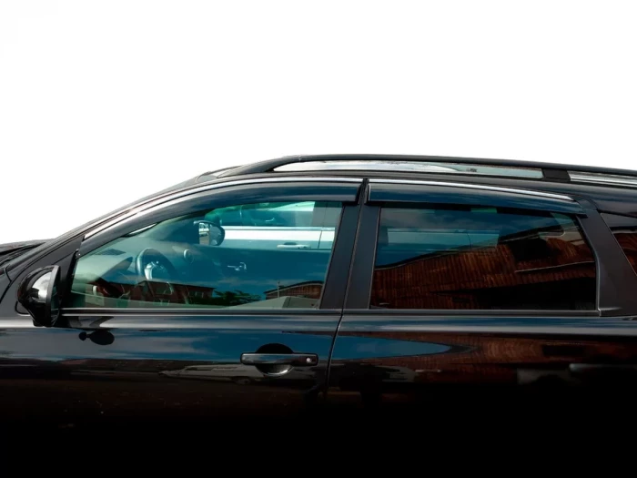 Дефлектори вікон Nissan Qashqai I (J10; 07-13) - Hawk (з хром молдингом) 6