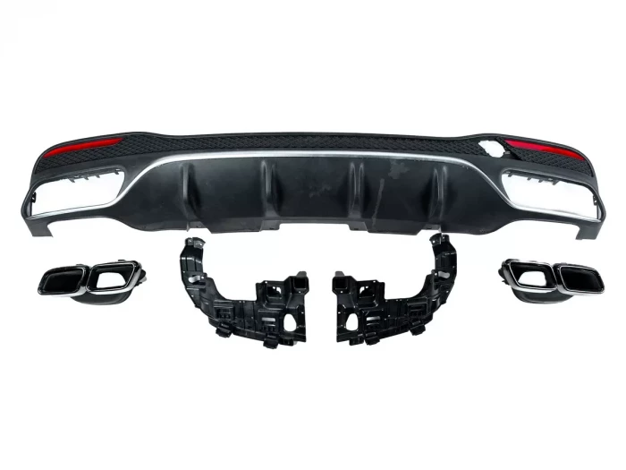 Дифузор задній Mercedes-AMG GLE W166 (15-19) - GLE63 стиль (хром насадки) 5