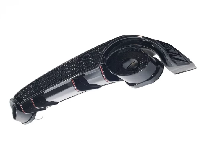 Дифузор заднього бампера Audi A3 S / S-Line IV (8Y; 20-23) Седан - RS3-стиль (чорний) 2