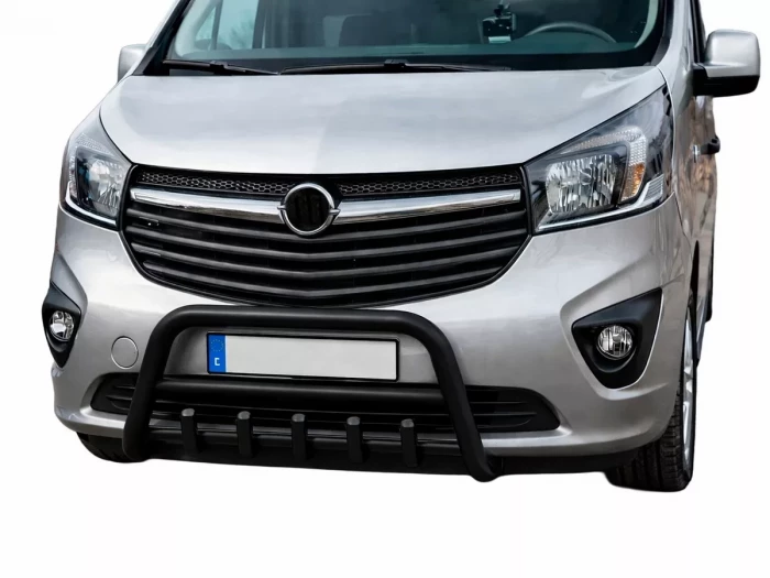 Кенгурятник Opel Vivaro B (14-19) - з грилем (чорний) 4