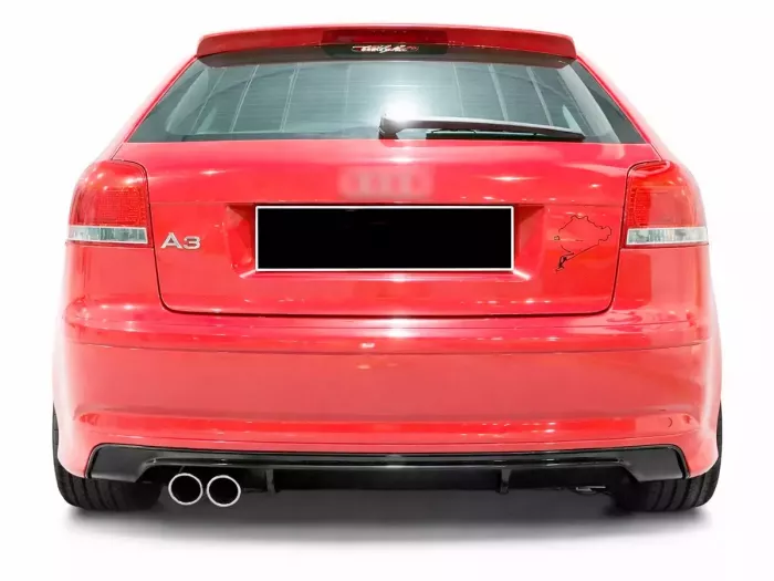 Диффузор задний Audi A3 II (8P; 03-08) 3D Htb - ABS (чёрный) 4