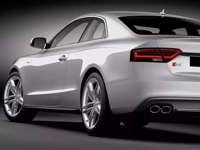 Листва на пороги Audi A5 I (8T; 07-16) - ABS (чорні) 7