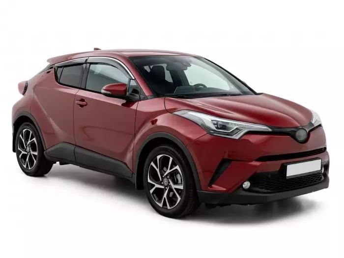 Дефлектори вікон Toyota C-HR I (AX10; 17-23) - Hawk (з хром молдингом) 6
