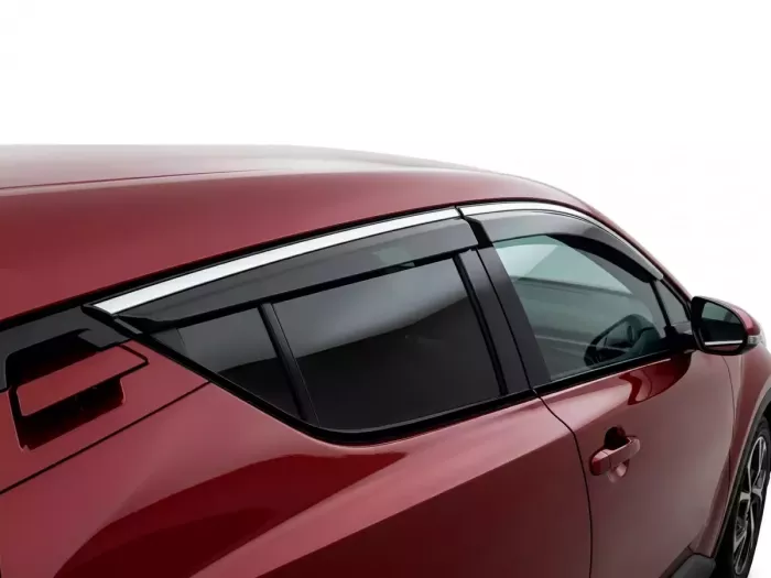 Дефлектори вікон Toyota C-HR I (AX10; 17-23) - Hawk (з хром молдингом) 7