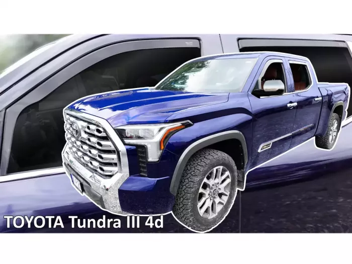 Дефлектори вікон Toyota Tundra III (XK70; 22-) 4D - Heko (вставні вітровики) 4