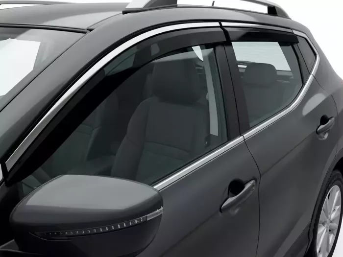 Дефлектори вікон Nissan Qashqai II (J11; 14-21) - Niken (з хром молдингом) 4