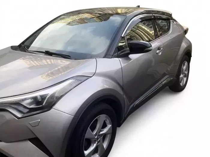 Дефлекторы окон Toyota C-HR I (AX10; 17-23) - Niken (с хром молдингом) 4
