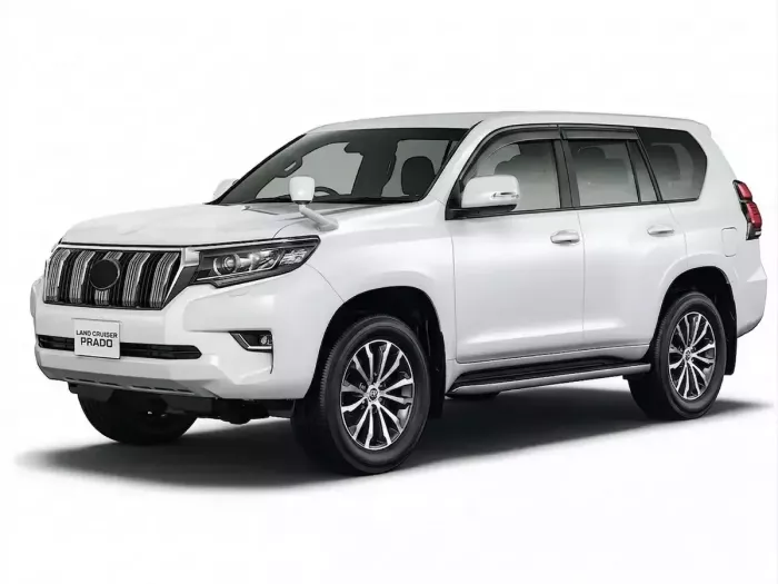 Дефлектори вікон Toyota LC J150 Prado IV (09-22) - Hawk (чорний хром, 4 шт) 4