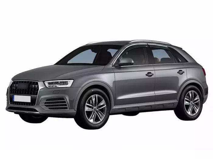 Дефлектори вікон Audi Q3 I (8U; 11-18) - Hawk (з хром молдингом) 4