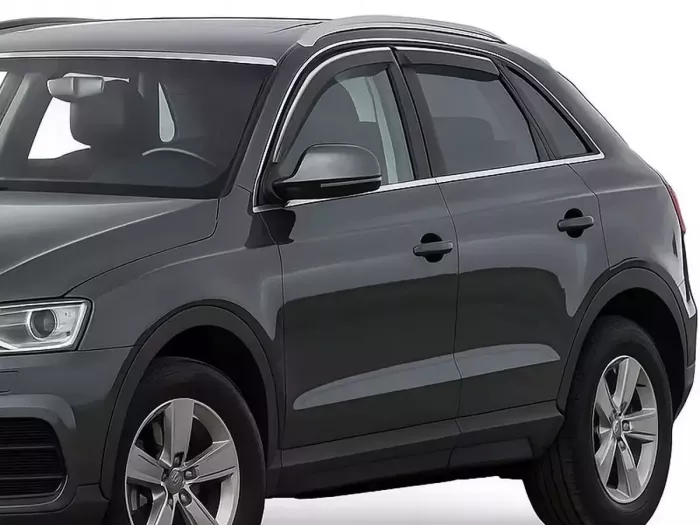 Дефлектори вікон Audi Q3 I (8U; 11-18) - Niken (з хром молдингом) 4