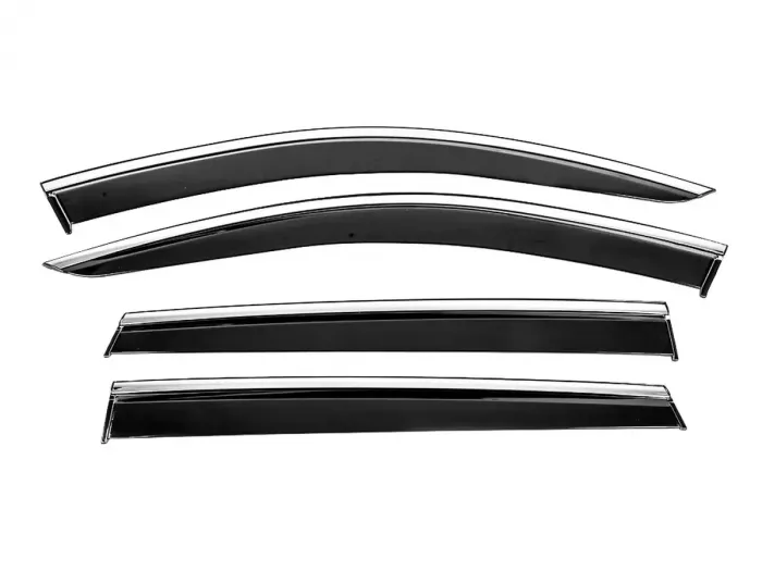 Дефлекторы окон Audi Q7 II (4M; 16-26) - Niken (с хром молдингом) 2