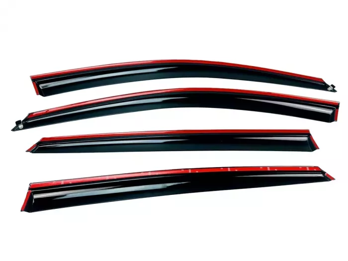 Дефлекторы окон Honda Accord X (17-22) EU/Asia - Hawk (с хром молдингом) 3