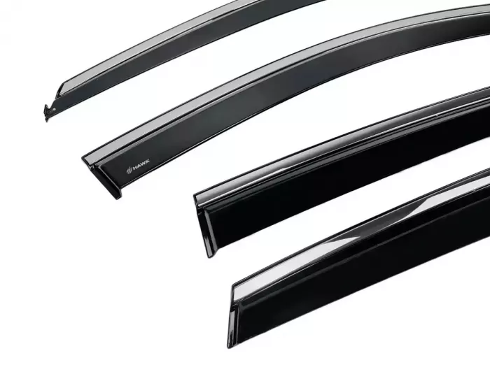 Дефлекторы окон Honda CR-V III (07-12) - Hawk (с хром молдингом) 3