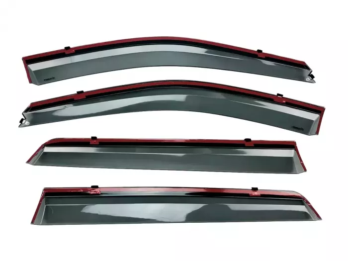Дефлектори вікон Hyundai Santa Fe II (CM; 06-12) - Hawk (з хром молдингом) 4