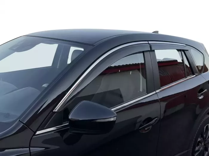 Дефлектори вікон Mazda CX-5 I (KE; 12-17) - Niken (з хромом молдингом) 5