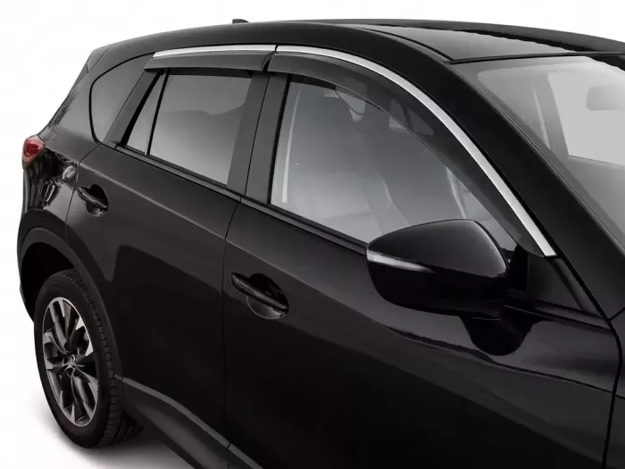 Дефлектори вікон Mazda CX-5 I (KE; 12-17) - Niken (з хромом молдингом) 8
