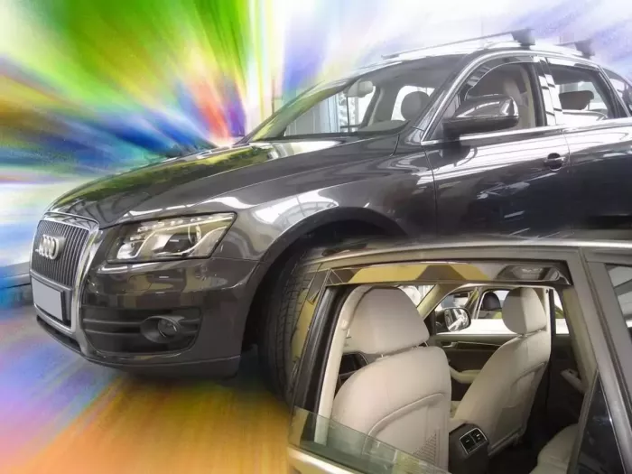 Дефлектори вікон Audi Q5 I (8R; 08-16) - Heko (вставні вітровики) 4