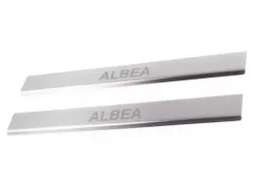 Накладки на пороги Fiat Albea (02-12) - Carmos 1