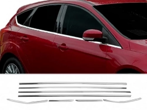 Хром нижние молдинги окон Ford Focus III (C346; 11-18) Хэтчбек 1