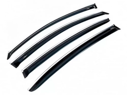 Дефлекторы окон Honda Accord 9 (13-17) USA - Hic (с хром молдингом) 1