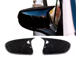Чорні накладки на дзеркала Hyundai Elantra V (MD; 10-16) - Bat стиль (без поворотників)
