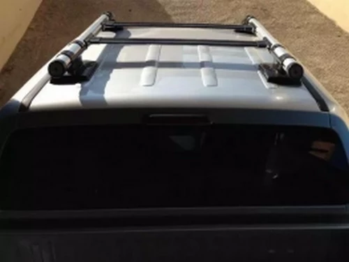 Рейлинги с поперечинами Nissan Navara III (D40; 05-14) - Shark (хром) 3