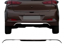 Хром накладка під задній бампер Hyundai i20 II (GB; 14-18)