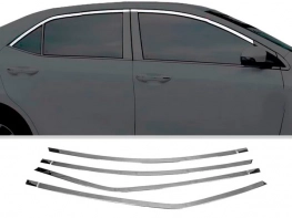 Хром верхні молдинги вікон Toyota Corolla XI (E160; 13-18)