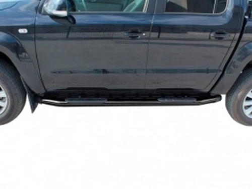 Пороги боковые VW Amarok I (10-20) - Amazon (чёрные) 5