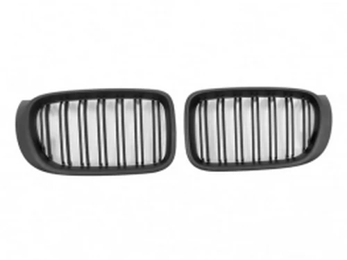 Решётка BMW X3 F25 LCI (14-17) - двойные рёбра (матовая) 1