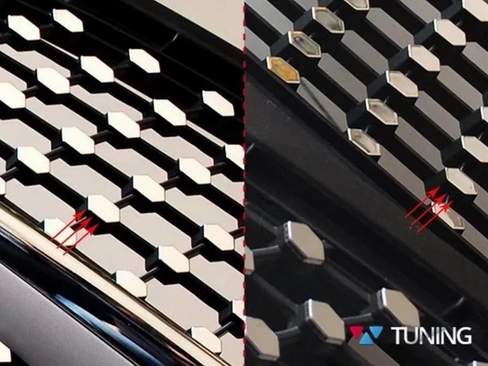 Решітка Mercedes C W205 (14-18) - Diamond стиль 2