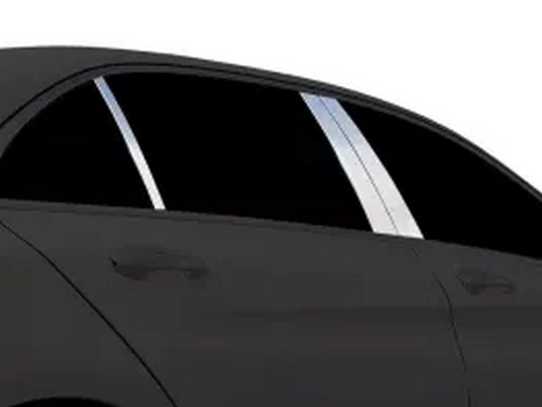 Хром молдинги дверных стоек Mercedes C W205 (14-21) Sedan 1