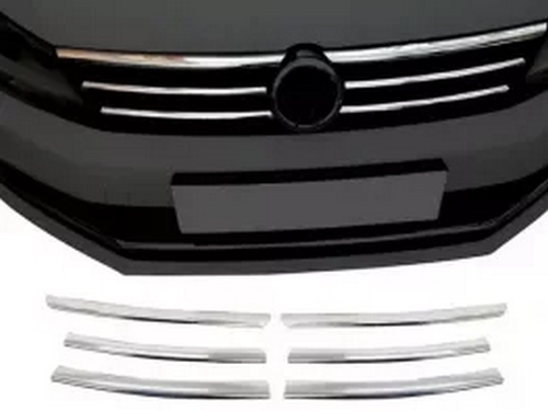 Хром накладки на решётку VW Jetta A6 (15-18) рестайлинг 1