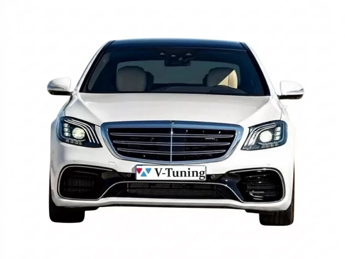 Бампер передний Mercedes S W222 (18-20) рестайлинг - S63 AMG стиль 4
