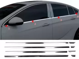 Хром нижні молдинги вікон Opel Insignia B (17-22)