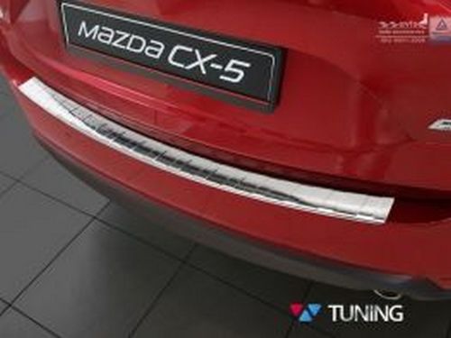 Накладка на задній бампер Mazda CX-5 II (KF; 17-) - Avisa (сталева) 4
