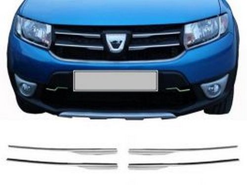 Хром накладки на решітку Dacia Sandero II (B52; 13-17) - смужки 1