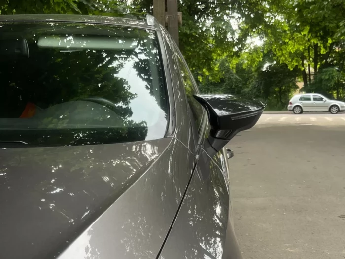 Накладки на дзеркала Seat Leon III (5F) / Ibiza V (KJ) - Bat стиль (чорні) 7
