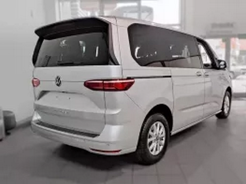 Накладка на задний бампер VW T7 Multivan (21-) - Avisa (чёрная глянцевая) 8